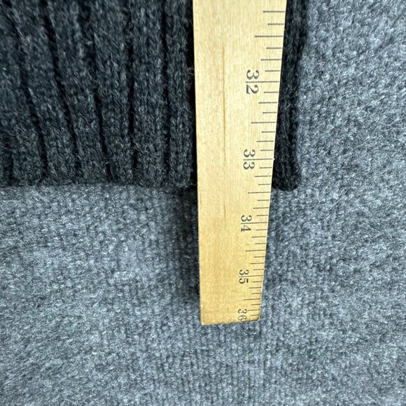 Polo Ralph Lauren Scarf 100%‎ Lambs Wool Gray Cable Knit Unisex 66" x 9" - Picture 5 of 6